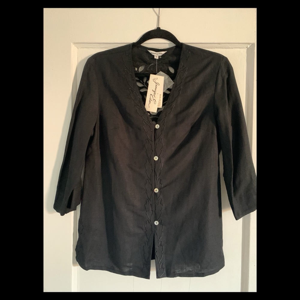 Jennifer Eden Black Blouse